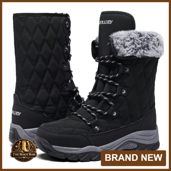 Women's Waterproof Snow Boots Size 6-11 Warm Lined Winter Outdoor